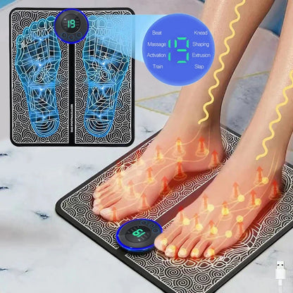 Tapete elétrico massageador - Pés e pernas cansados