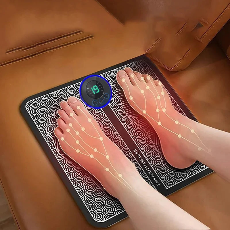 Tapete elétrico massageador - Pés e pernas cansados