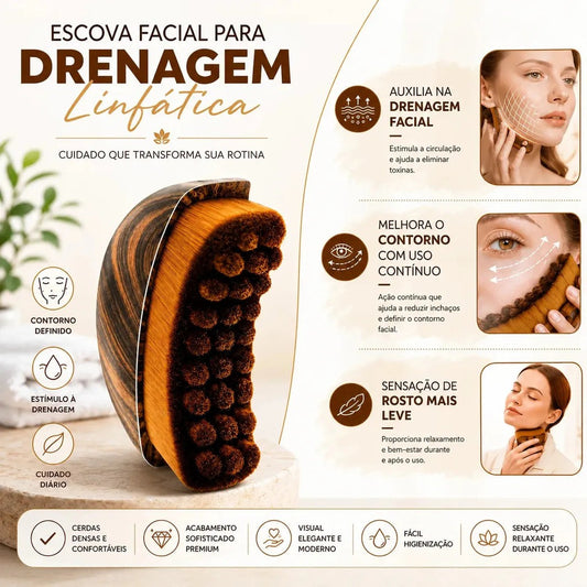 DrenaFace – Escova de Drenagem Linfática Facial
